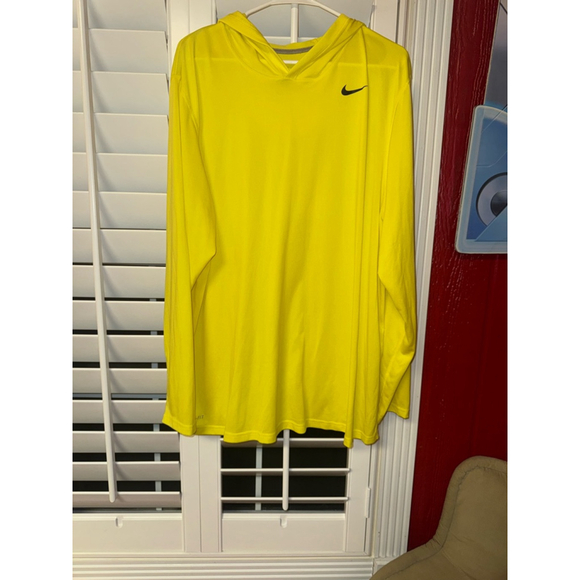 Nike Other - Men's Nike Hoodie XL Yellow Long Sleeve Dri-Fit